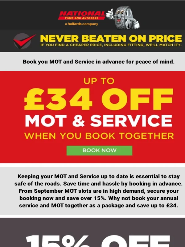 National Tyres - Book your MOT in advance at National Tyres and Autocare