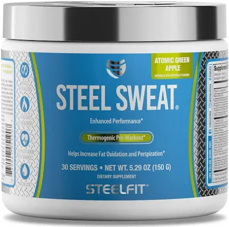 SteelFit Steel Sweat 30 Servings Green Apple