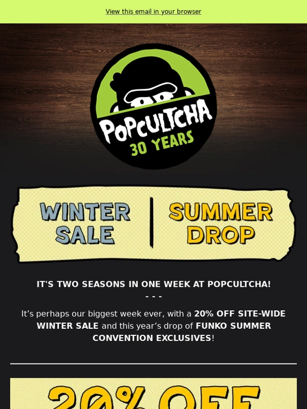 Popcultcha - WINTER SALE / SUMMER CON DROP!