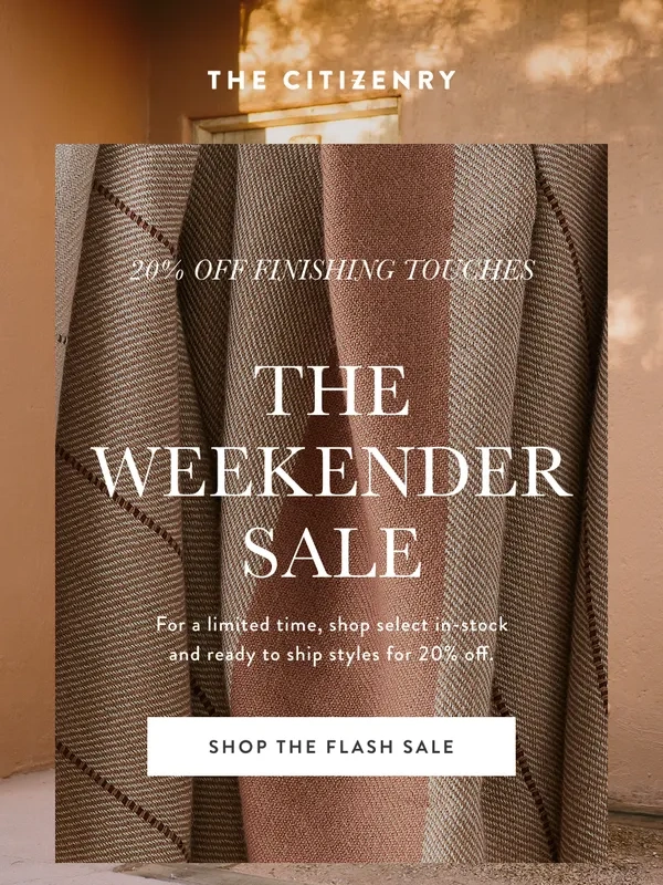 The Citizenry - STARTS NOW: The Weekender Sale