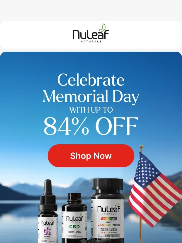 NuLeaf Naturals - Memorial Day Deals: Up to 84% OFF Inside ??
