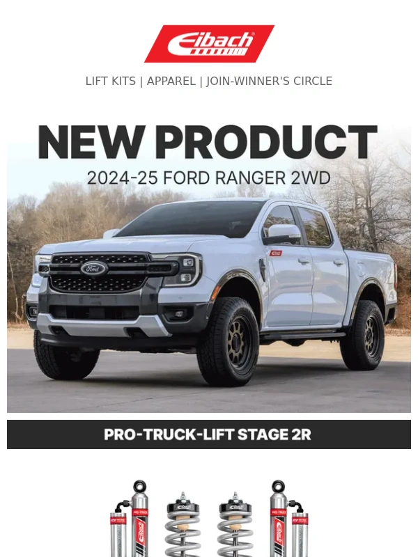 Eibach - 2024-25 Ford Ranger 2WD Lift Kits