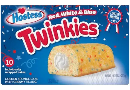 Hostess Red, White, and Blue Twinkies, 10 ct