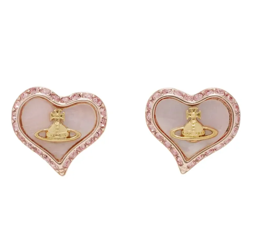 Vivienne Westwood Gold & Pink Petra Earrings
