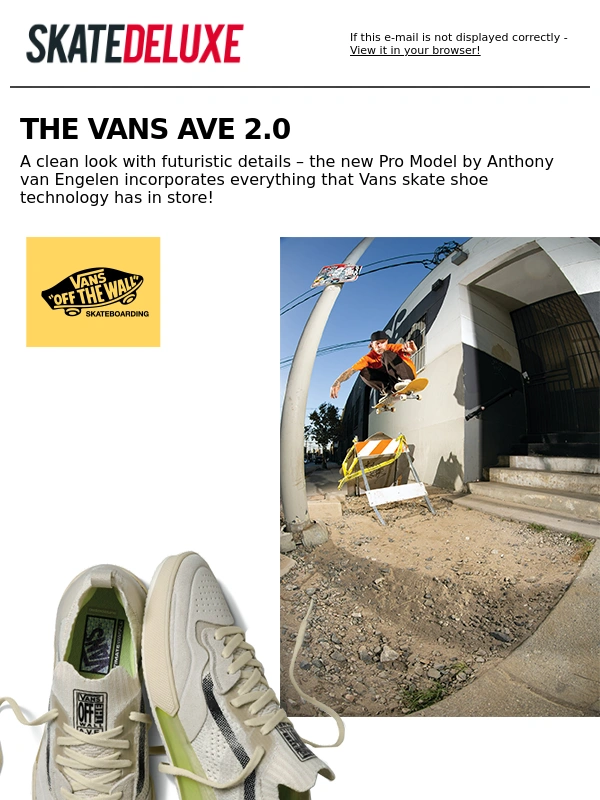 Skatedeluxe - The best Easter-Deals,Vans AVE 2.0,new Volcom Stuff & more