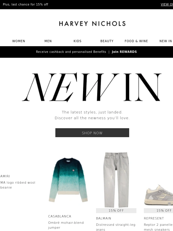 Harvey Nichols - We’re letting new in