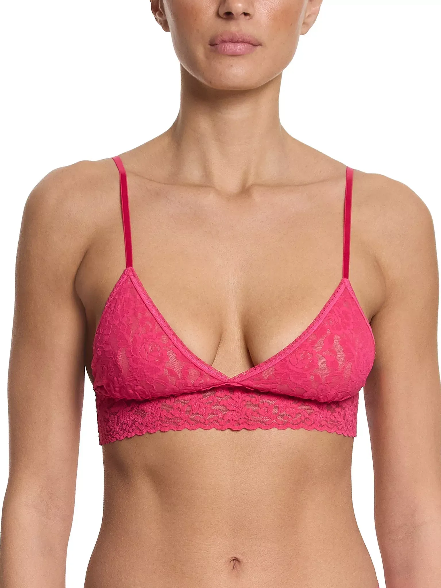 Hanky Panky Women's Signature Lace Padded Triangle Bralette - Sweet Tart Pink, X