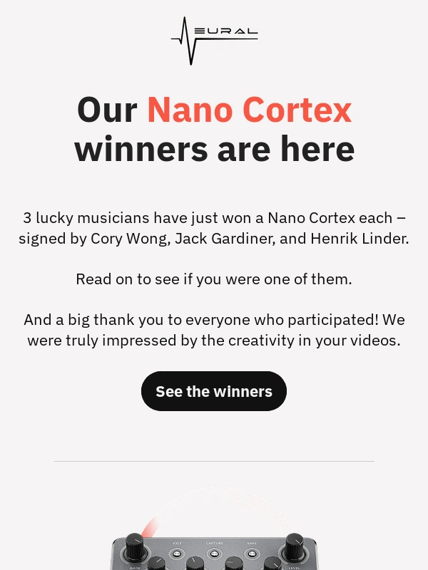 Neural DSP - Our Nano Cortex giveaway winners ?