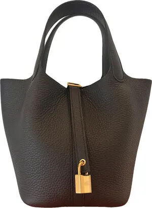 Picotin leather tote