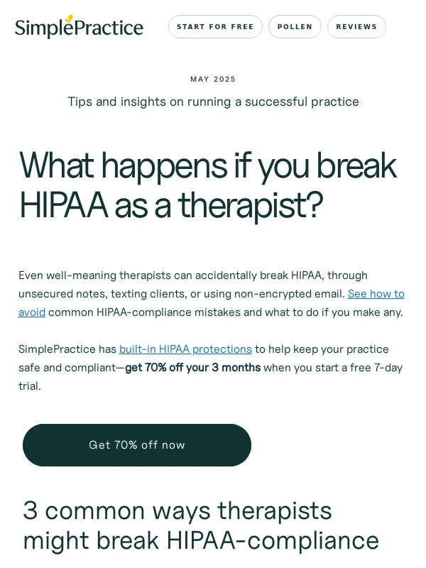 Simple Practice - Are you making these HIPAA mistakes?
