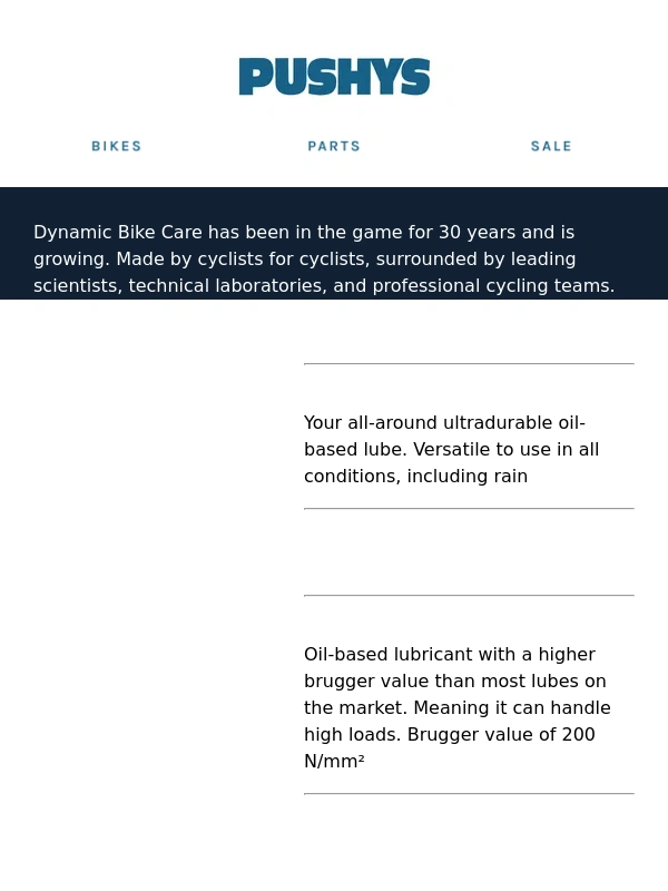 Pushys - Dynamic Bike Care: Engineered by Cyclists,Perfected by Experts