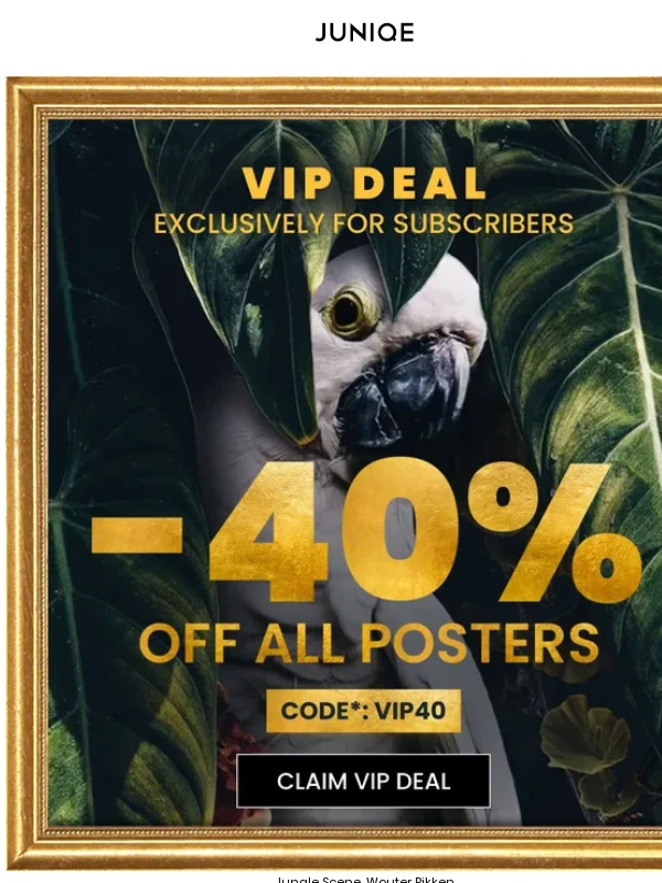 Juniqe - Hurry up: -40% off ALL posters ?