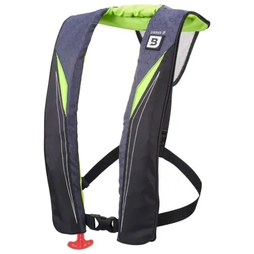 Bluestorm Cirrus 26 Inflatable Life Jacket USCG Type V PFD, Hi-Viz Yellow/Green