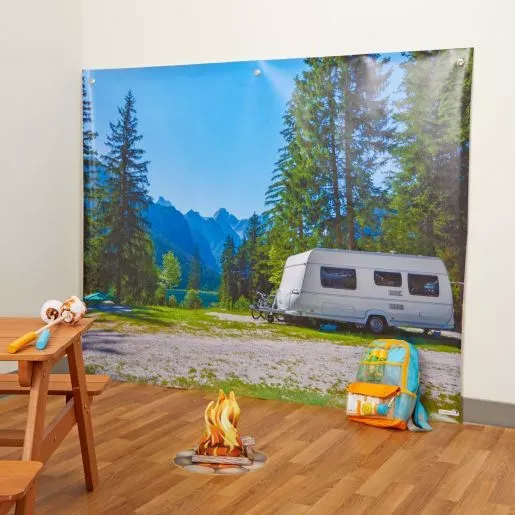 Excellerations Camping Backdrop