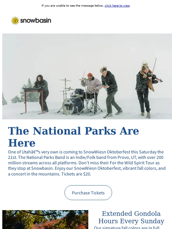 snowbasin - Fall Colors With The National Parks Band