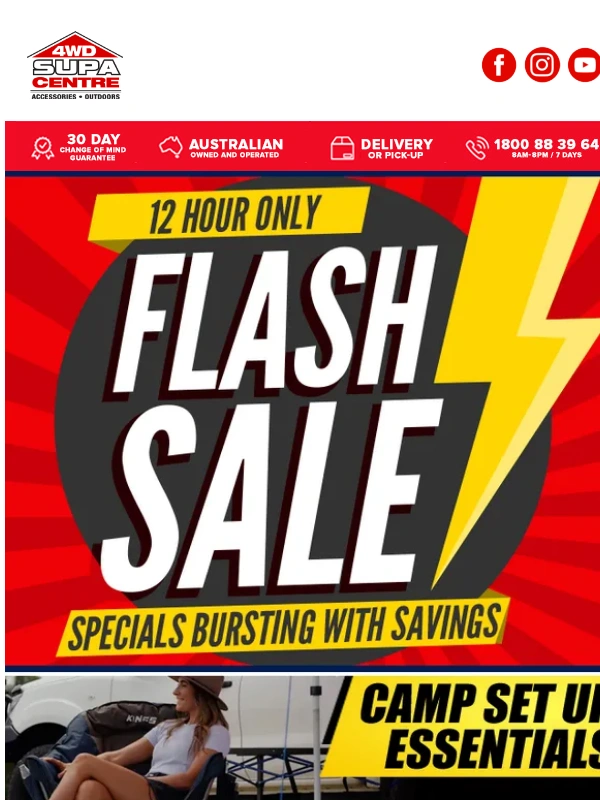 4WD Supacentre - ⌛ 12 Hour Only Flash Sale Specials Bursting With Savings ?