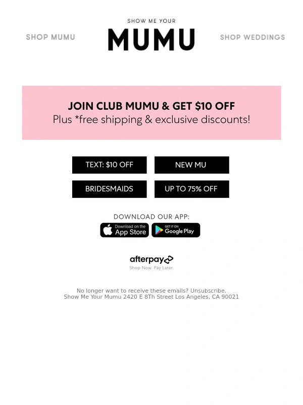 Show Me Your Mumu - 40% OFF BRIDESMAIDS SALE