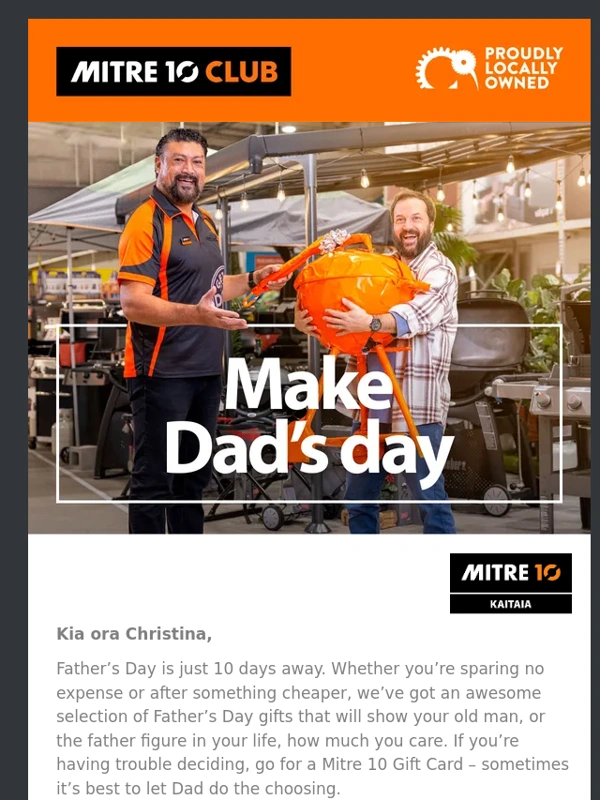 Mitre 10 - Your gift guide for Father’s Day is here