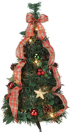Miles Kimball 2' Plaid Pull-Up Tree by Holiday Peak™