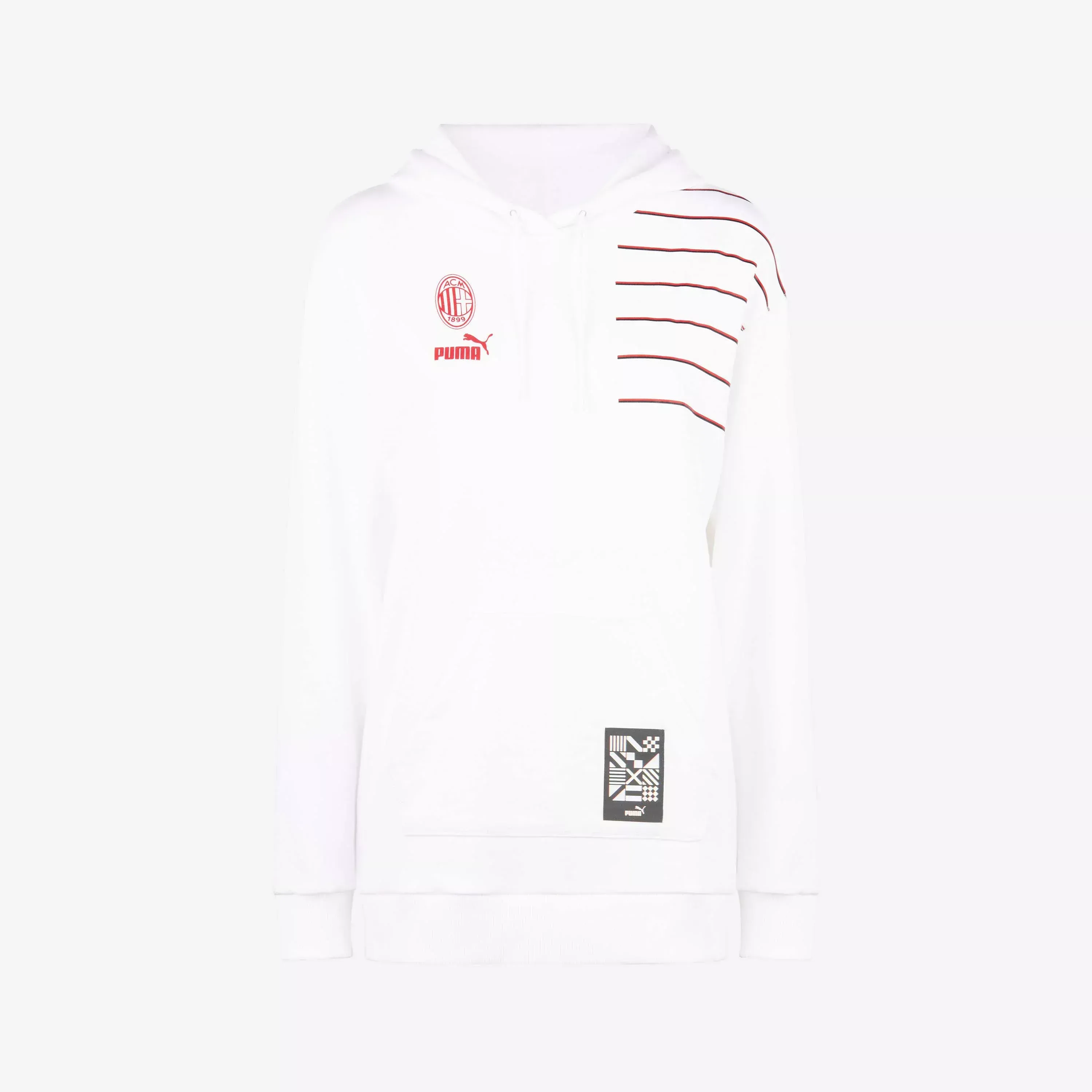 Puma Maxi Felpa Milan Donna Con Cappuccio E Tasca Frontale - female