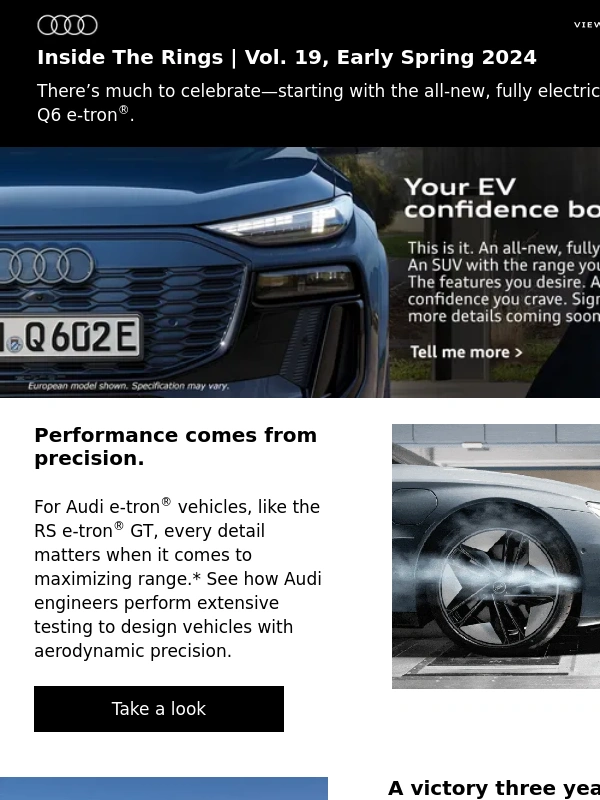 Audi - We've always put ourselves to the challenge