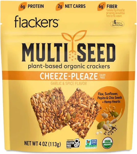 FLACkers Multi Seed Crackers Cheeze-Pleaze