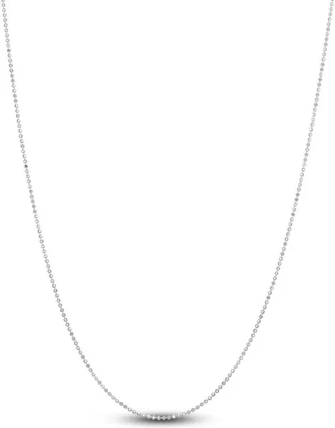 Jared 14K White Gold Diamond-Cut Beaded Chain Necklace