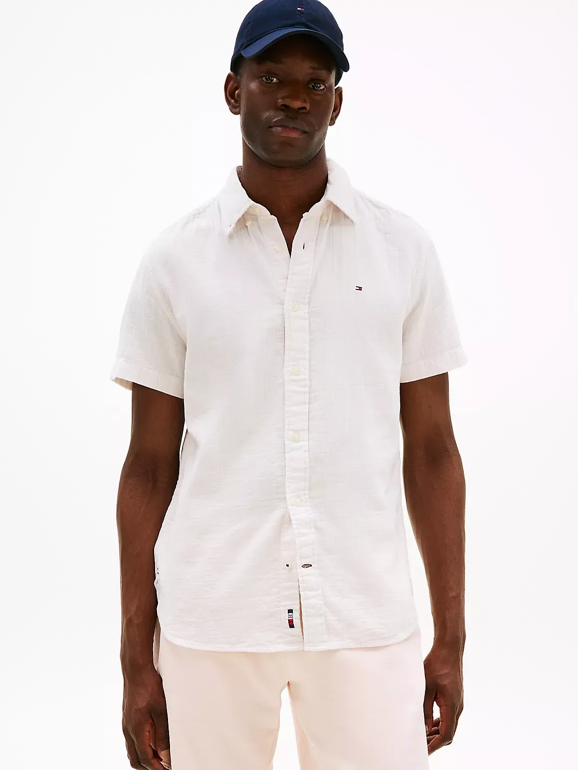 Tommy Hilfiger Men's Short-Sleeve Gauze Shirt - White -
