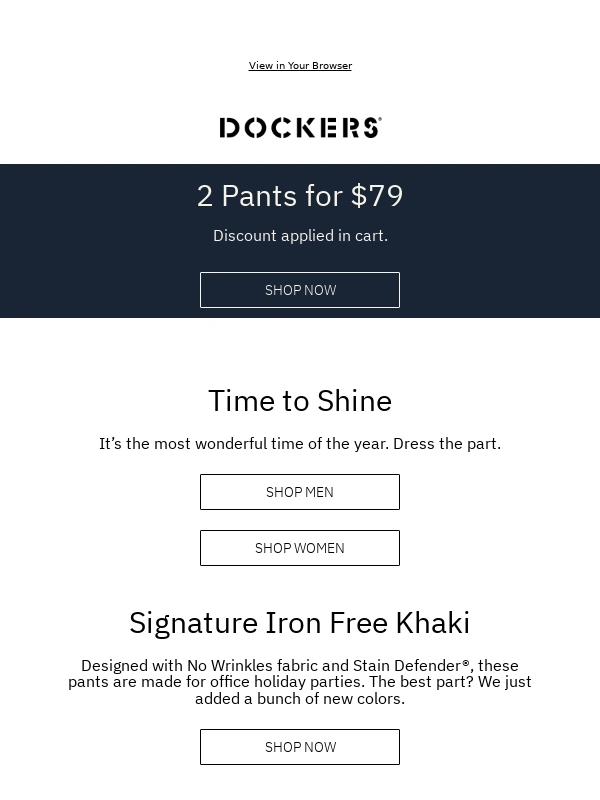 Dockers - Celebrate in style