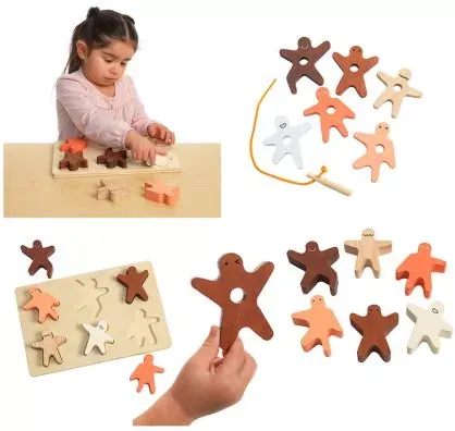 Excellerations Kids Figures Puzzle and String Set