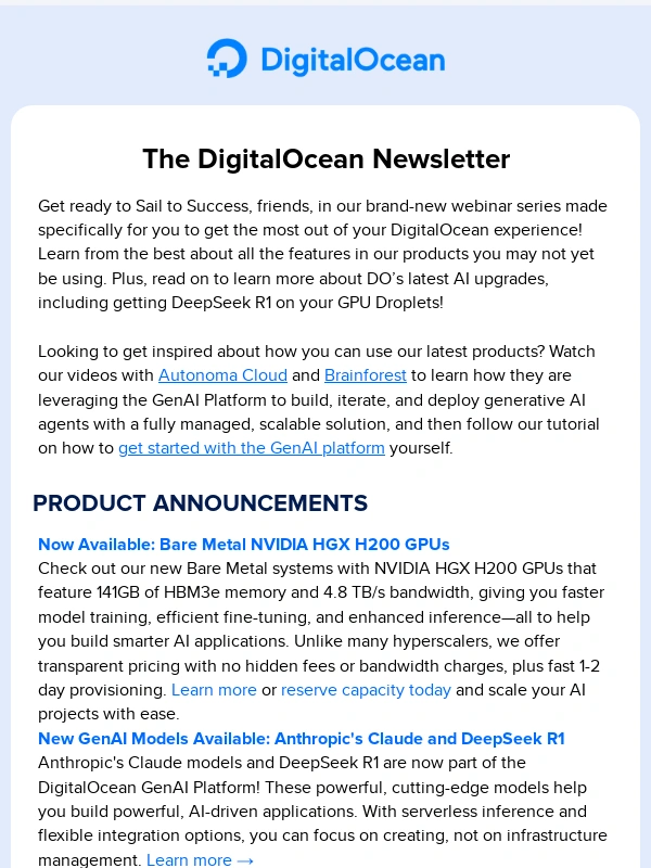 DigitalOcean - The DigitalOcean Newsletter: February 2025