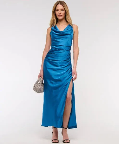 Abercrombie & Fitch Women's Cowl Neck Draped Maxi Dress