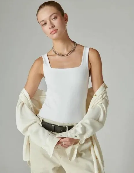 Lucky Brand Women's Square Neck Bodysuit