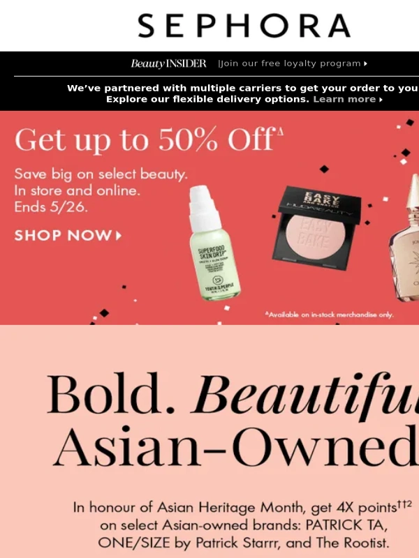 Sephora - ⭐️ SALE ⭐️ Up to 50% off ⏰