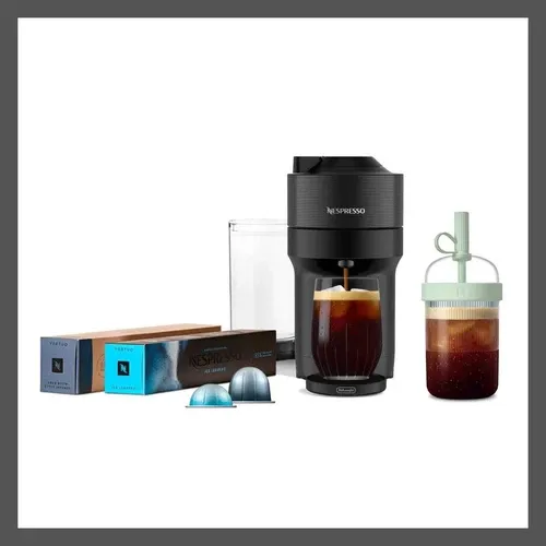 De'Longhi Nespresso Vertuo Pop+ Coffee & Espresso Maker Iced Coffee Bundle (Open Box)