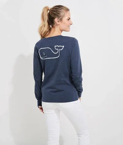 Vineyard vines Women's Long-Sleeve Vintage Whale Pocket T-Shirt