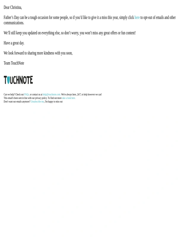 TouchNote - Want to sit Father’s Day out