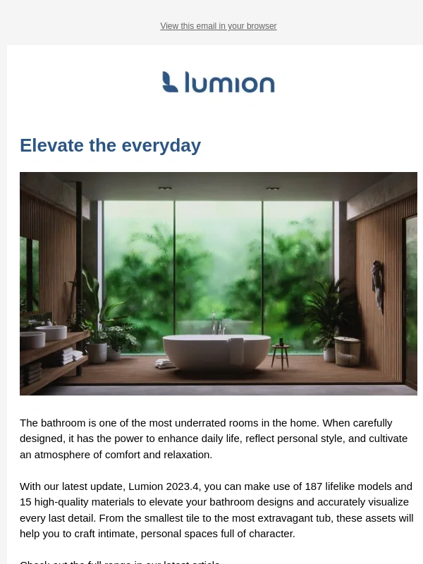 Lumion - Bathrooms just got a whole lot more interesting…