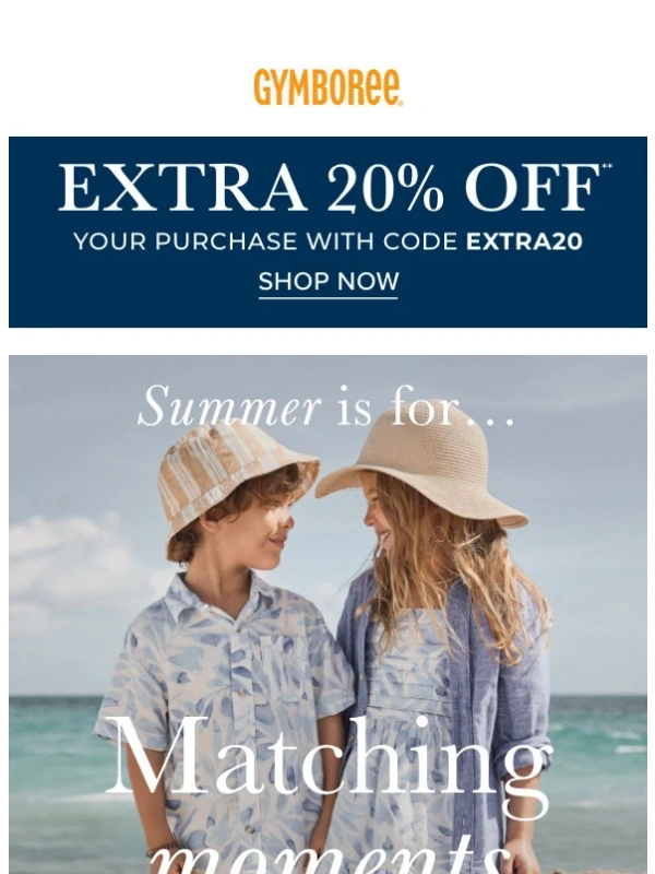 Gymboree - Matching summer looks for your minis ?