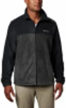 Columbia Mens Big Steens Mountain 2.0 Full Zip Fleece Jacket, Black/Grill, Large Tall