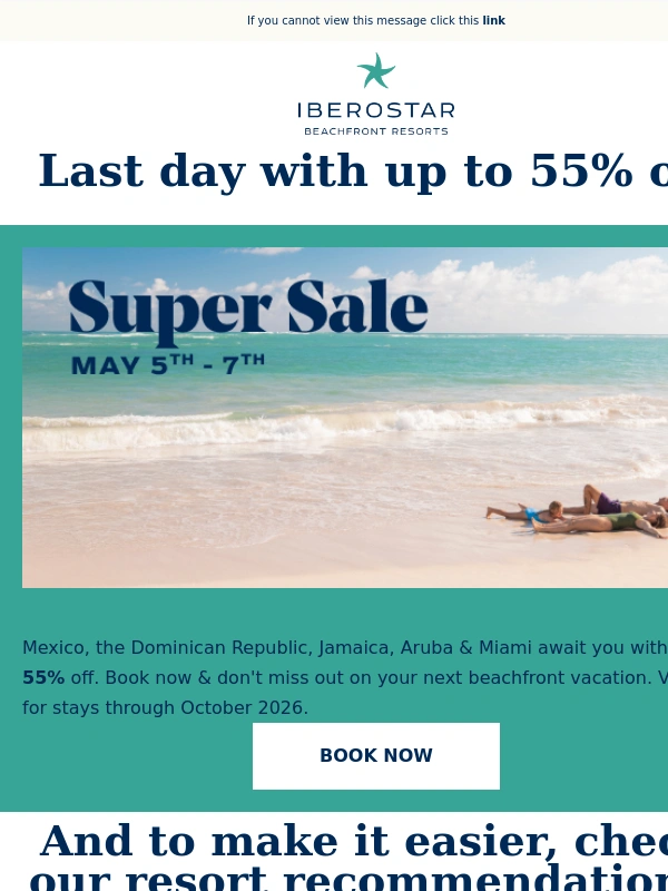 Iberostar - ⌛ Last call! | Up to 55% off