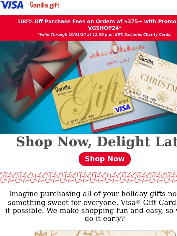 Vanilla - ✅ Save Now and Check Holiday Gifts Off Your List ?