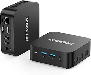 ACEMAGICIAN Vista V1 Mini Pc Computers, 12Th Gen Intel N95 (Beat N100, Up to 3.4Ghz), 16GB DDR4 RAM 512GB SSD Mini Computer, UHD 4K HDMI DP, Dual WiFi/Bt, Gigabit Ethernet Vesa, Home/Office Micro Pc