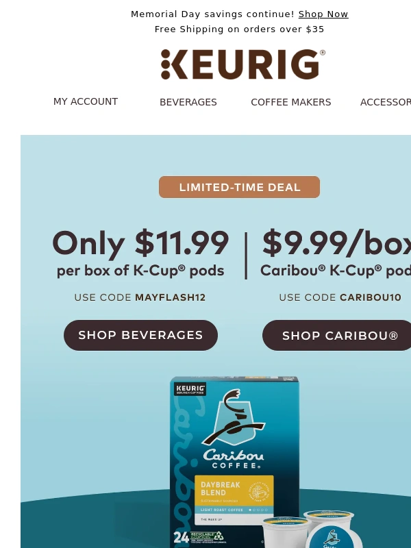 Keurig - Genuine K-Cup® pods as low as $9.99 per box ?