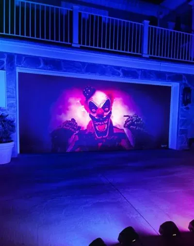 Spencer's Creepy Carney Garage Double Door Cover