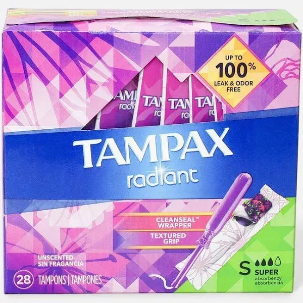 Tampax Radiant Super Tampons