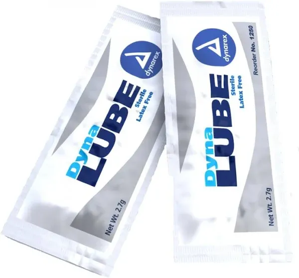 Dynarex Corporation Lube Jelly Sterile BX- 144 2.7 Gram Foil Pack