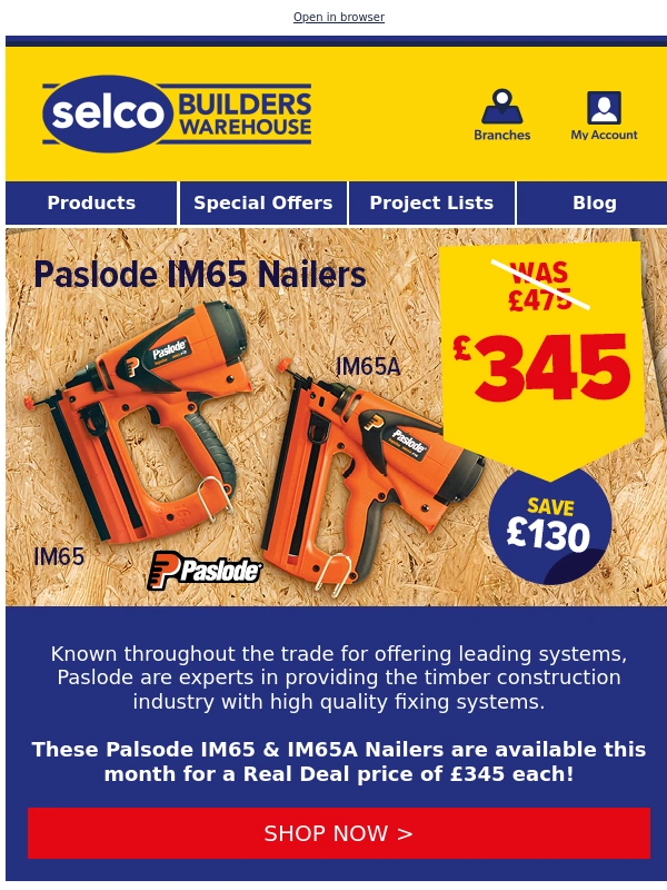 Selco - See our latest Joinery Real Deals!