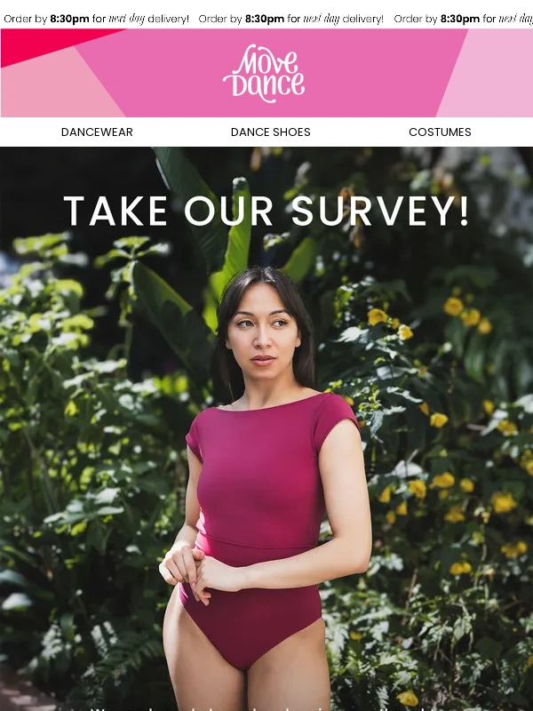 Move Dancewear - Complete our survey for a chance to win £100 voucher!