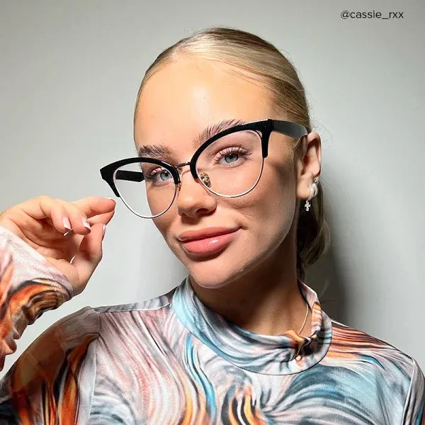 Zeelool Browline Prescription Glasses